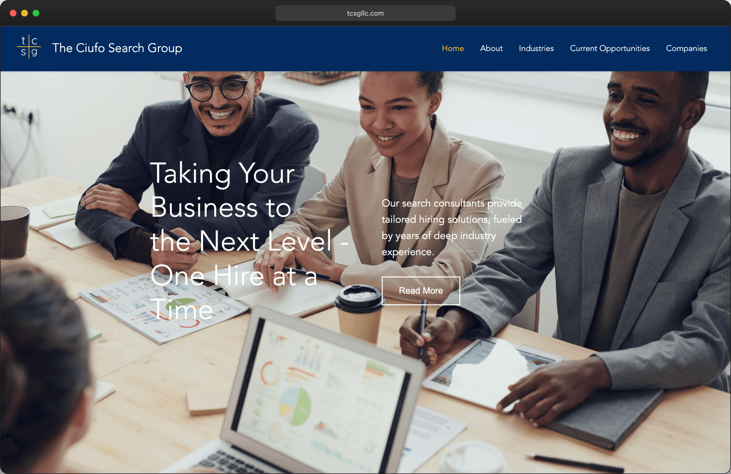 TCSG LLC — desktop view
