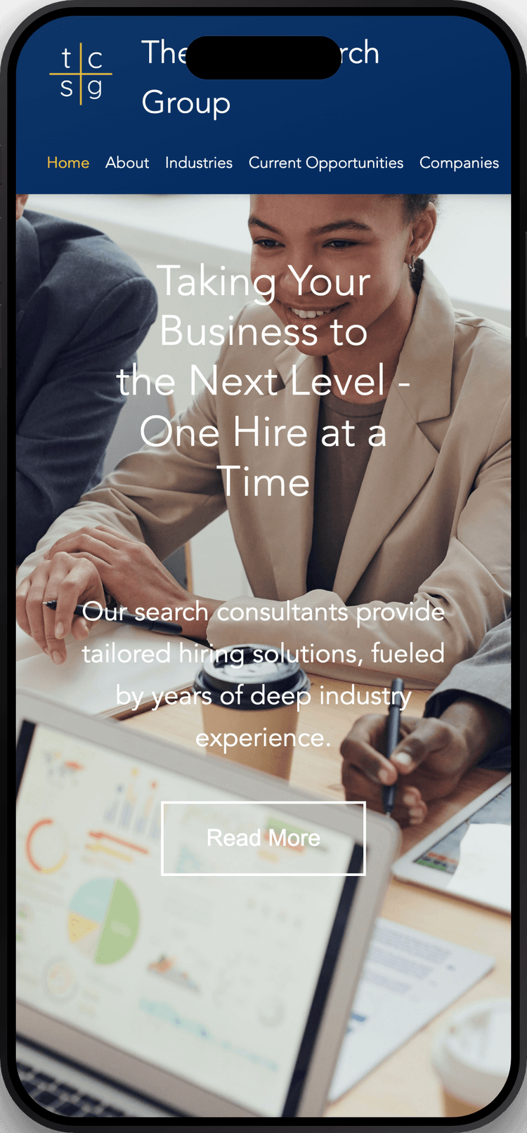 TCSG LLC — mobile view